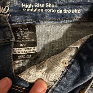 Mossimo size 8 Jean shorts with lace detail